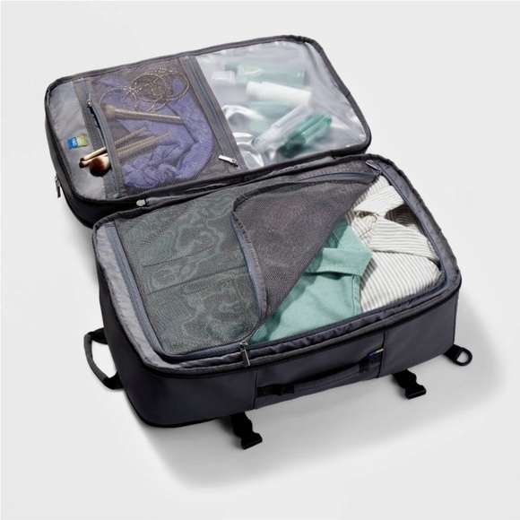 Open Story 45L Travel Backpack Luggage Grey Laptop Bag Softshell Unisex - Picture 4 of 6